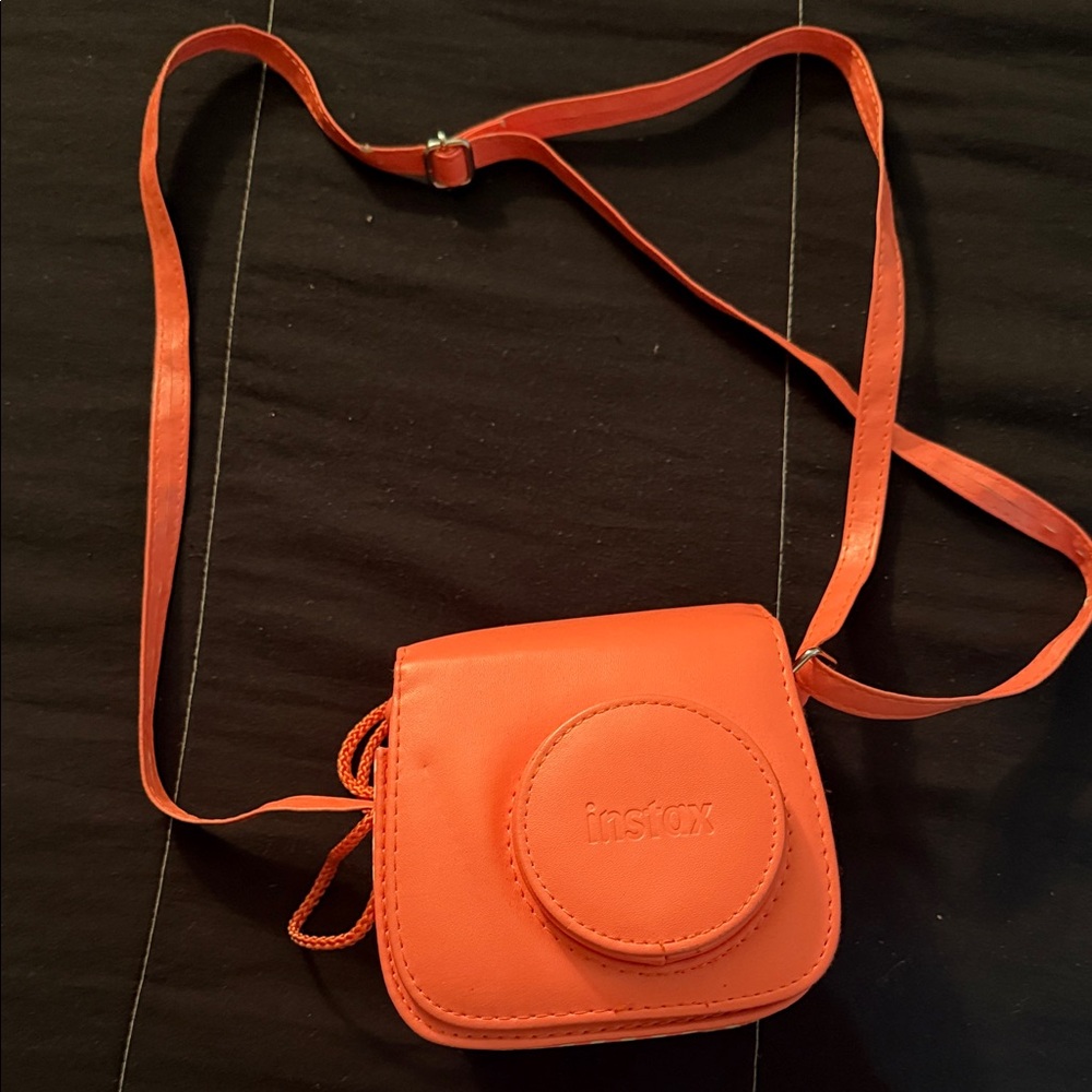 Instax Bold Orange Camera and Crossbody Bag